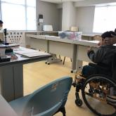 Optometrists conduct vision screening for wheelchair user