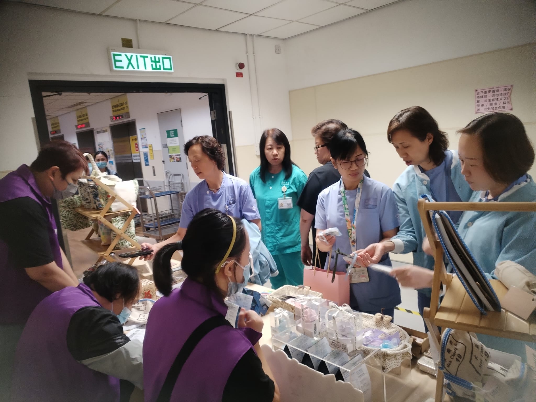 monthly charity sales were organized in collaboration with United Christian Hospital