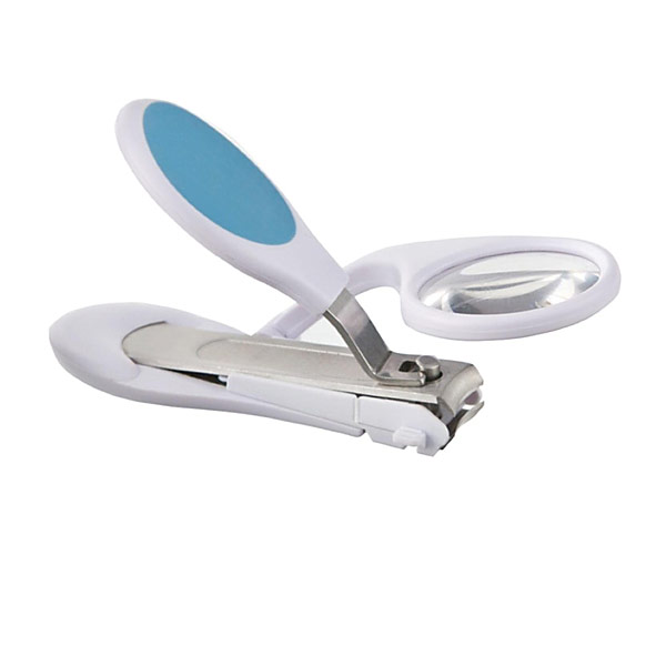 Lighted magnifying nail clipper