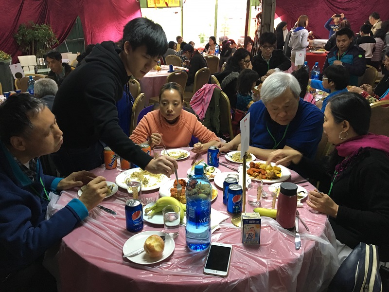Henry (right two) enjoyed delicious Pakistan curry lunch