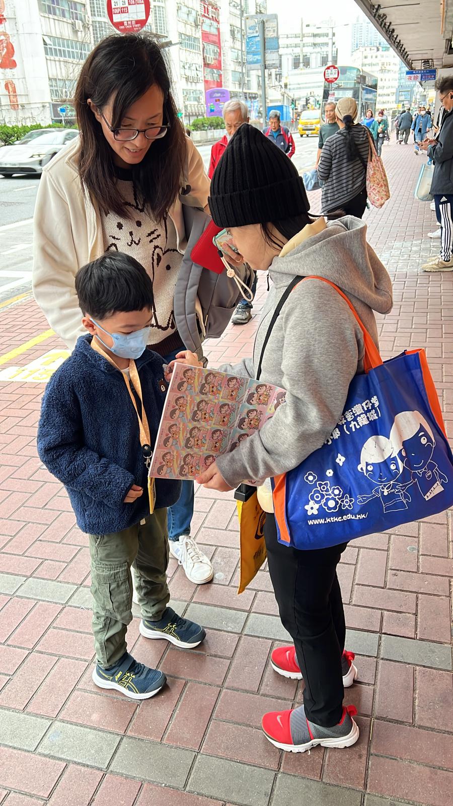 Flag Selling on Street by volunteers