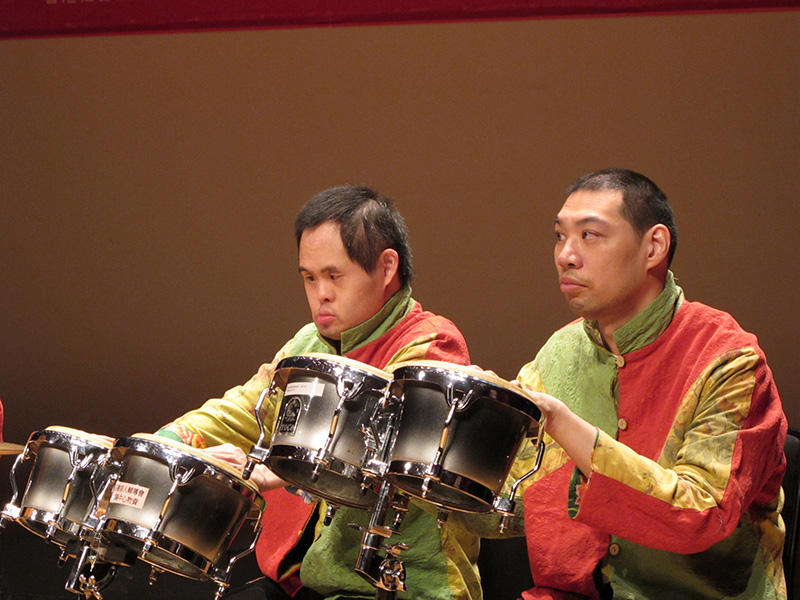 Performance by band from Morning Glory Day Activity Centre cum Hostel at The Chinese Hong Kong Singing Contest