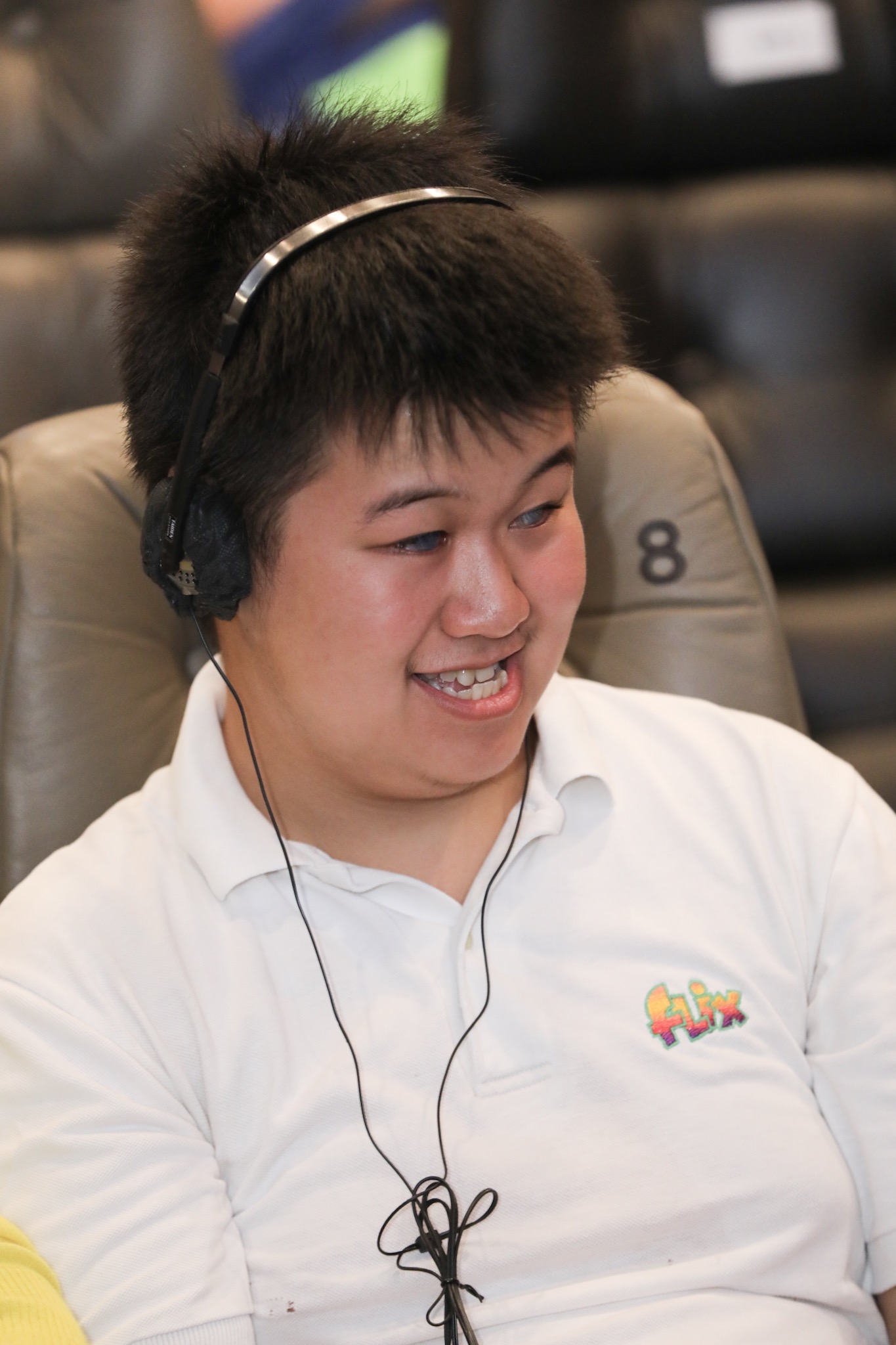 Audiences are able to listen to the audio description sound track through the headset