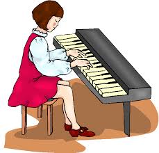 playing piano cartoon
