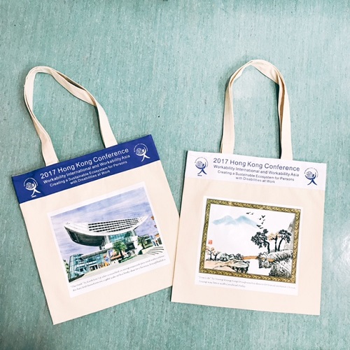 Conference bags produced by Factory for the Blind