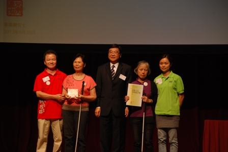 The Awards Ceremony was held on 23 July, 2013 at Academic Community Hall. Prof. Wong Yuk Shan, Chairman of Consumer Council, presented the Award to our representatives.