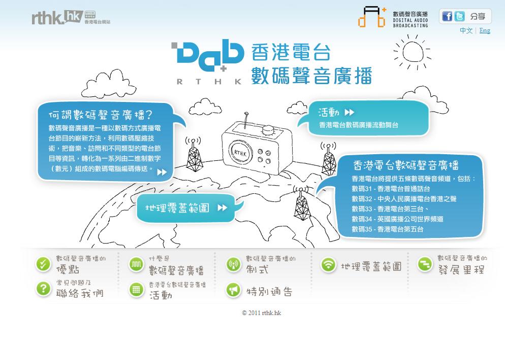 香港電台數碼台網頁版面